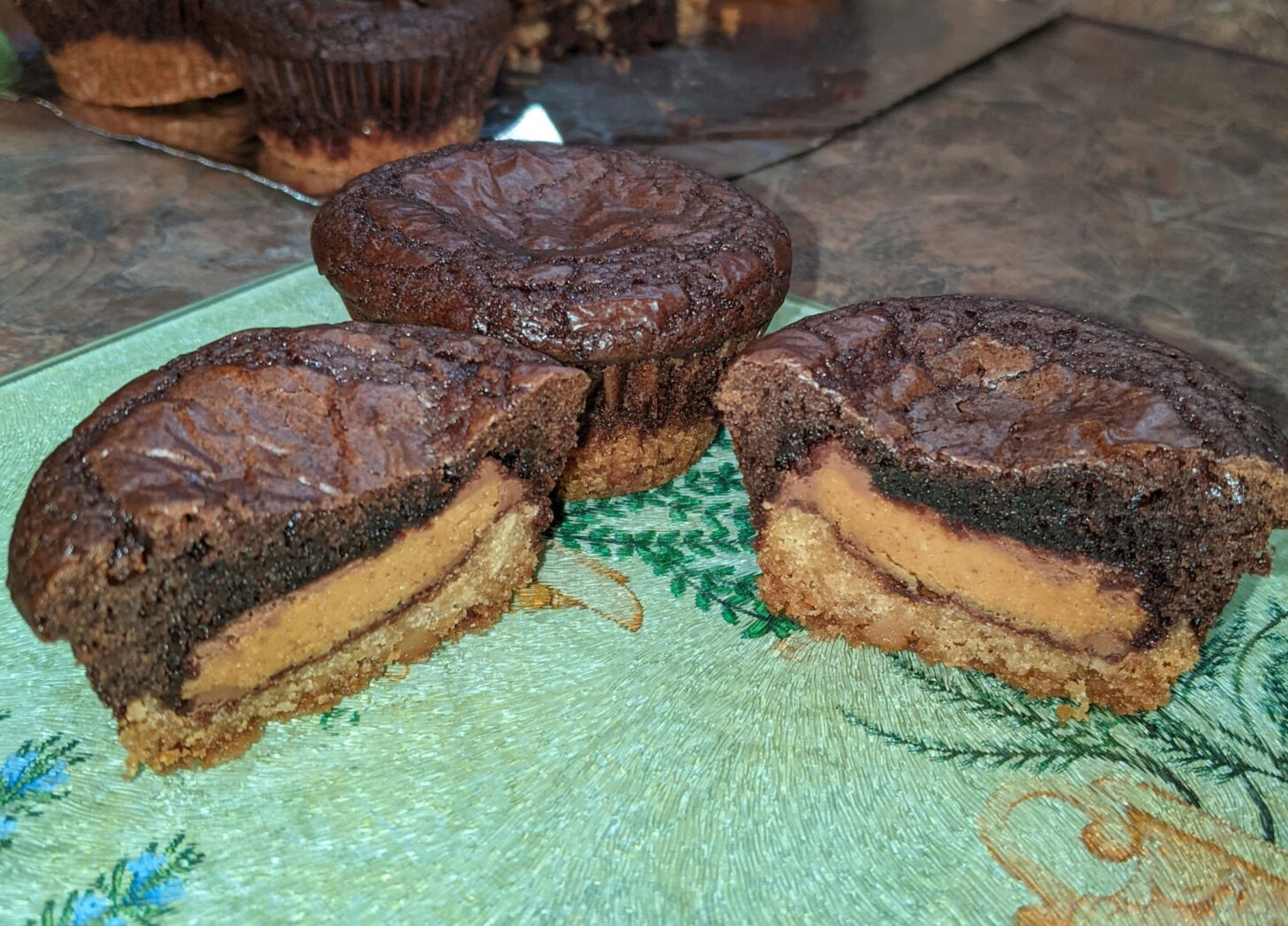 PEANUT BUTTER CUP STUFFED BROOKIES EASY HOMEMADE RECIPES